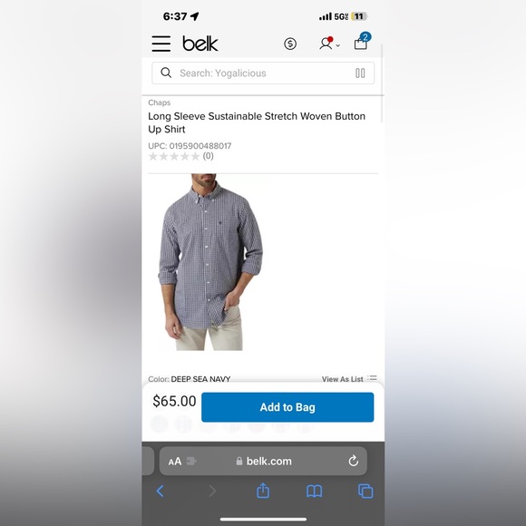 Long Sleeve Sustainable Stretch Woven Button Up Shirt - Picture 4 of 4